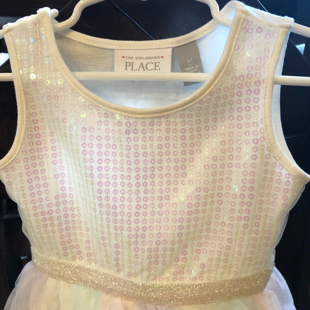 Holiday dress with sequin and tutu. Perfect flower girl or holiday dress. - Picture 2 of 4